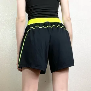 Nike Dri-Fit Black & Neon Yellow High Rise Athletic Gym Shorts thumbnail 3