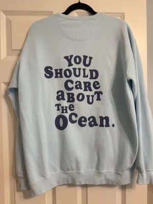 Finatics you should care about the ocean Crewneck thumbnail 2