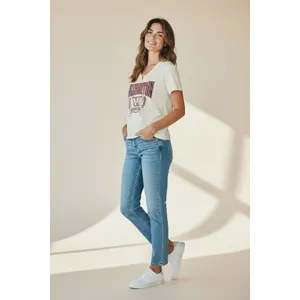 NFL Womens Graphic Tee Sz L Beige Washington Commanders Short Sleeve Football thumbnail 5