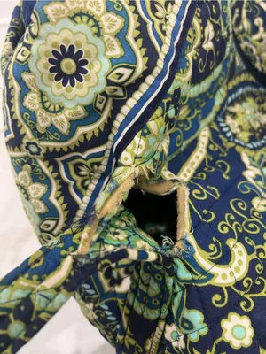 FLAWED Vera Bradley Rythm & Blue Paisley Print Travel Bag thumbnail 4