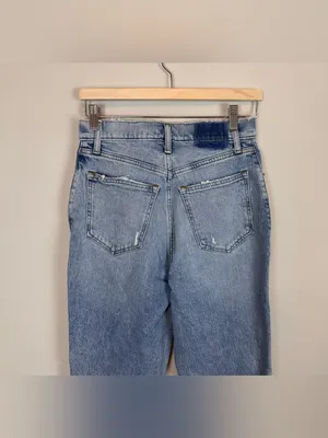 Abercrombie Curve Love 90s Straight Ultra High Rise Jeans 27 Light Wash thumbnail 7
