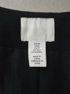 New H&M Black Tailored Women's Vest Size XS thumbnail 6