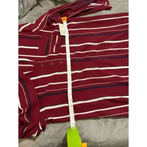 NWT Janette Plus Blouse Long Sleeve Striped Maroon White‎ Navy SZ XL thumbnail 7