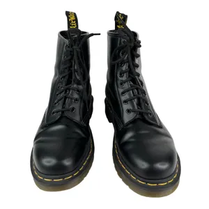 Dr. Martens 1460 Smooth Leather Black Lace Up Boots EU41 W9 M8 UK7 thumbnail 13