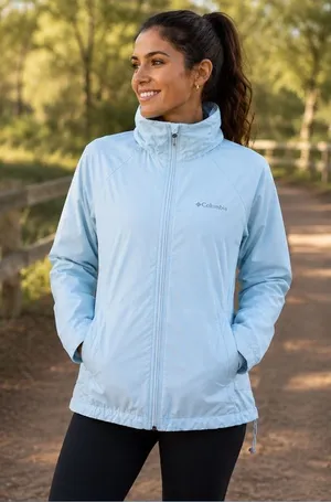 NWOT - M - Columbia - Women’s Light Blue Insulated Jacket hooded thumbnail 1