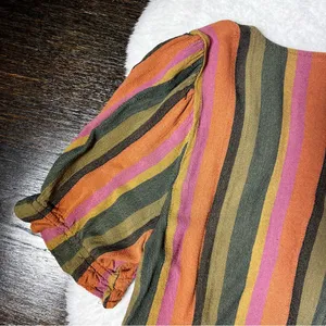 American Eagle Square Neck Striped Cropped Top thumbnail 7