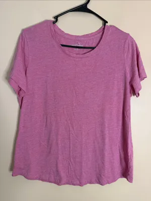 Eddie Bauer Heathered Pink Short Sleeve Crew Tee thumbnail 1