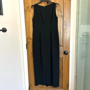 Maggy London Petites Maxi Dress 10 Sleeveless Embroidered Sequin Dark Floral Art thumbnail 3