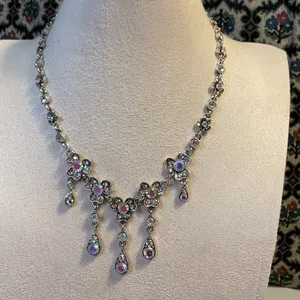 Sparkle sparkle with this silver toned necklace thumbnail 1