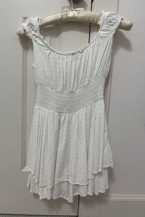 Urban Outfitters Rosie Smocked Tiered Ruffle Romper thumbnail 3