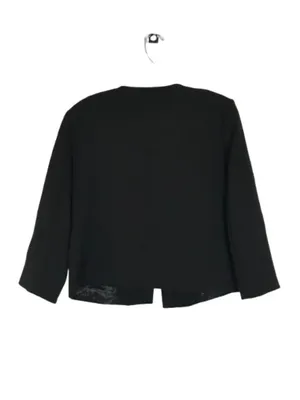 NWT Philosophy Size 10 Black Cropped No Collar Blazer Jacket NEW thumbnail 3