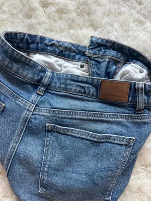 American Eagle Outfitters Crossover Mom Shorts Strigid Denim thumbnail 5