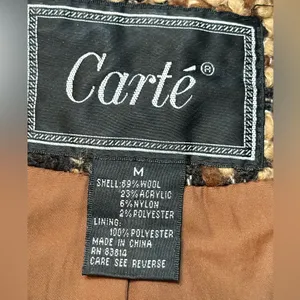 Carte double breasted wool blend coat. Size M Black Size M thumbnail 4