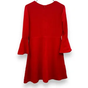 Lulus‎ Center of Attend Red Flounce 3/4 Bell Sleeve Mini Dress Size M thumbnail 6