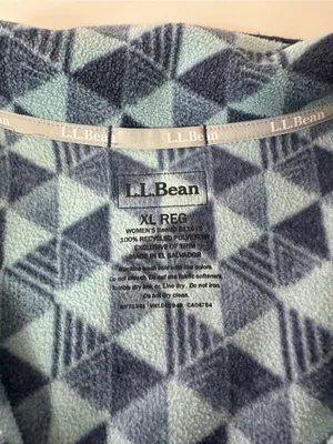 L.L. Beans Women’s Full Zip Geometric Print Classic Fleece Jacket Size XL thumbnail 8