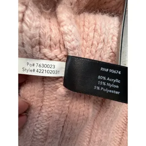 Boston Proper Blush Pink Cable Knit Open Front Longline Cardigan Sweater Small thumbnail 6