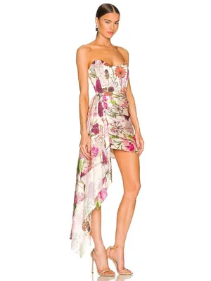 Katie May Chasing Dawn Gown in Pink Daisy Large Womens Mini Strapless thumbnail 12