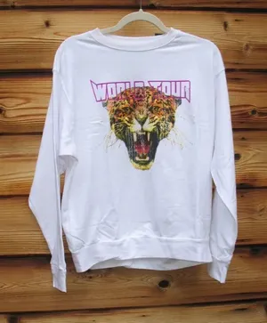 NWT Prince Peter Womens White Size M Graphic Lightweight Sweatshirt Top thumbnail 1