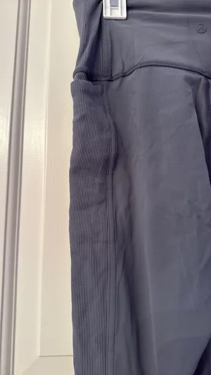 Lululemon Grey Ribbed Sides Leggings thumbnail 4
