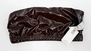 Good American Bikini Top Size Medium Faux Patent Leather Bandeau NWT Swim Brown thumbnail 1
