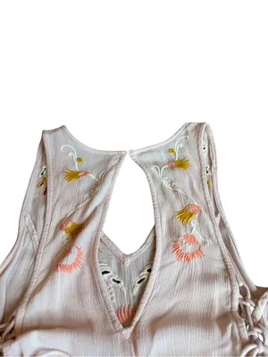Intimately Free People Blush Pink Embroidered Boho Swing Dress X-Small Women's thumbnail 11