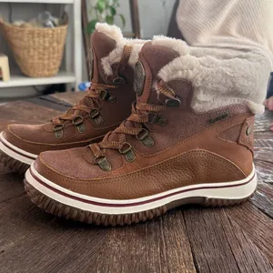 Pajar Canada Giselle Waterproof Leather Snow Boots Fur Lined Brown thumbnail 3
