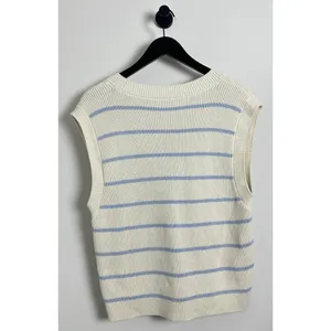 REFORMATION Janey Cotton Sweater Vest in Pablo Stripe Size Small thumbnail 7