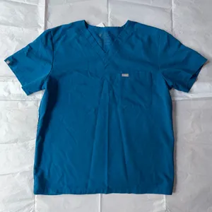 FIGS Blue V-Neck Scrub Top and Straight-Leg Pants Set thumbnail 1