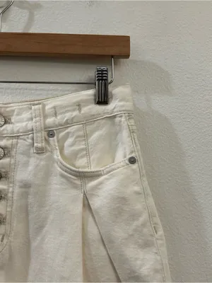 Madewell‎ The '90s Mid-Length Jean Short in Vintage Canvas: Button Front Size 25 thumbnail 7