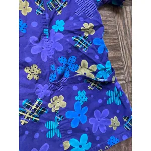 Purple Floral Scrub Top Women's XL thumbnail 4