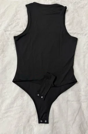Aeropostale Black Sleeveless Thong Bodysuit Size Small thumbnail 6