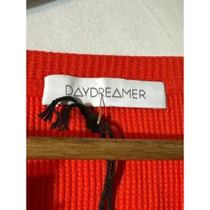 Daydreamer · XL · Thermal Waffle Knit Long Sleeve · Notch Neck Burn Red Pigment thumbnail 7
