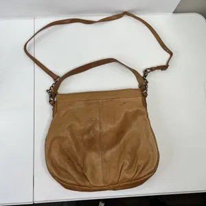 Margot Adelle Versatile Hobo Purse Brandy Brown Leather Crossbody‎ Shoulder Bag thumbnail 5