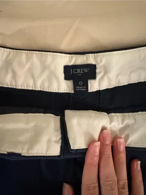J. Crew Navy Cotton Chino Shorts thumbnail 2
