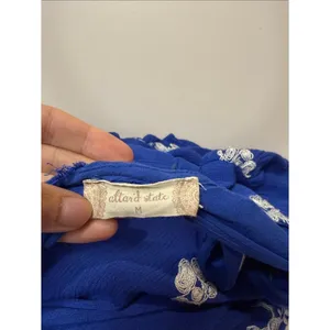 Altar'd State Royal Blue Back Cutout Shapeless Textured Long Sleeve Mini Dress M thumbnail 3
