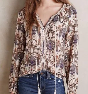 Anthropologie Myrtle Peasant Blouse thumbnail 1