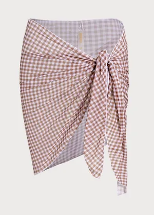 Rihoas Plaid Cover-Up Coffee One Size NWT IN PKG thumbnail 1