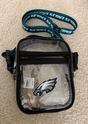 NFL Eagles Clear Crossbody Bag White thumbnail 1