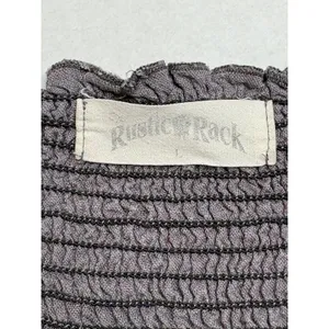 Rustic Rack Wide Leg Jumpsuit Womens Large Gray Smocked Boho Slouchy Lounge‎ thumbnail 8