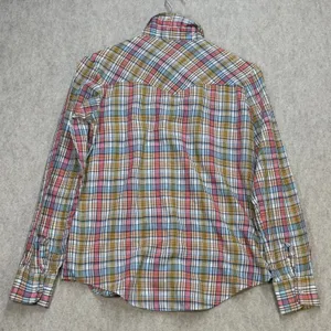 EV Ltd Vintage Womens M‎ Western Pearl Snap Shirt Plaid Multi-Color Long Sleeve thumbnail 3