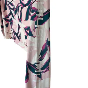 Huk Women's Pink and Green Leaf Print Blouse thumbnail 4