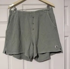 Quiksilver Surf Waffle Green Shorts Sunshine Land Tracksuit Comfy Loungewear thumbnail 1