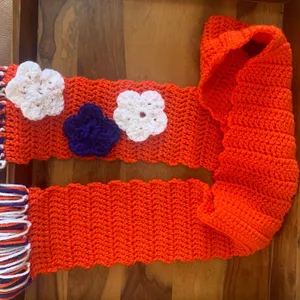 Handmade Denver Broncos Knitted Scarf Orange thumbnail 1