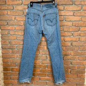 Levi's Womens Small Jeans Distressed Button Fly Urban Renewal Reworked Denim‎ thumbnail 3