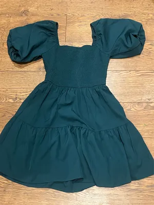 Green puff sleeve dress Size XS thumbnail 1