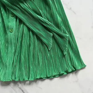 Peppermayo Soho Chic Pleated Shirt Dress Jade Green Sz 8 thumbnail 12