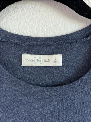 Abercrombie & Fitch Short Sleeve T-Shirt Graphic Logo Cotton Large thumbnail 2