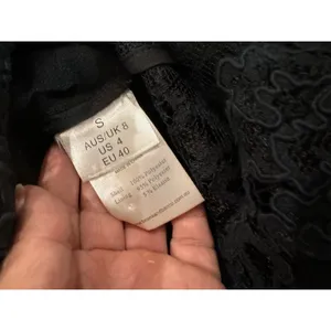 Bronx & Banco Black Lace Maxi Dress Cap Sleeve Formal Cocktail Size S thumbnail 10