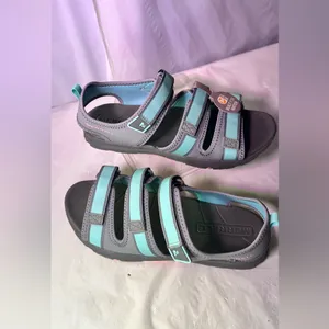 Merrell Women's Teal and Gray Strappy Outdoor Sandals thumbnail 2
