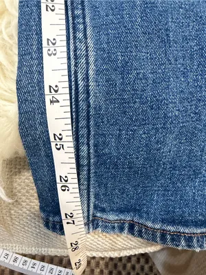 Abercrombie & Fitch Mid Wash Ankle Straight Leg Jeans Ultra High Rise 30” Tall thumbnail 8